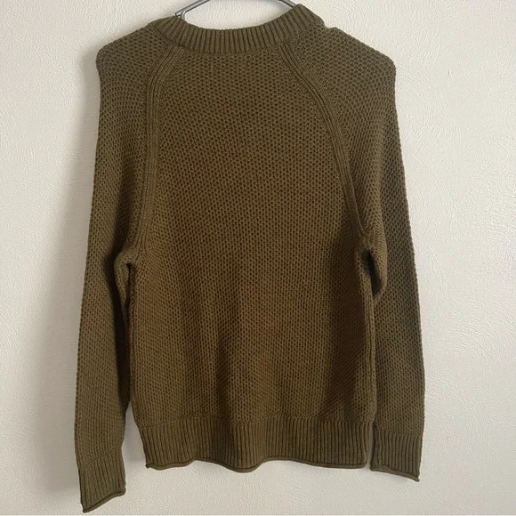 Women’s Sonoma green Everyday waffle Crew Neck Sweater XS NWT - Picture 4 of 9